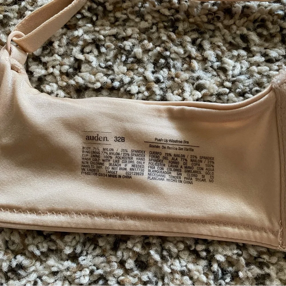 Auden Push Up Wireless Bra 32B Beige Nude - Picture 7 of 7
